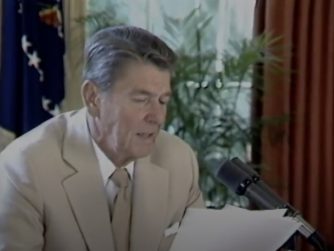 President Ronald Reagan Radio Address to the Nation on American International Broadcasting in the Oval Office on September 10 1983