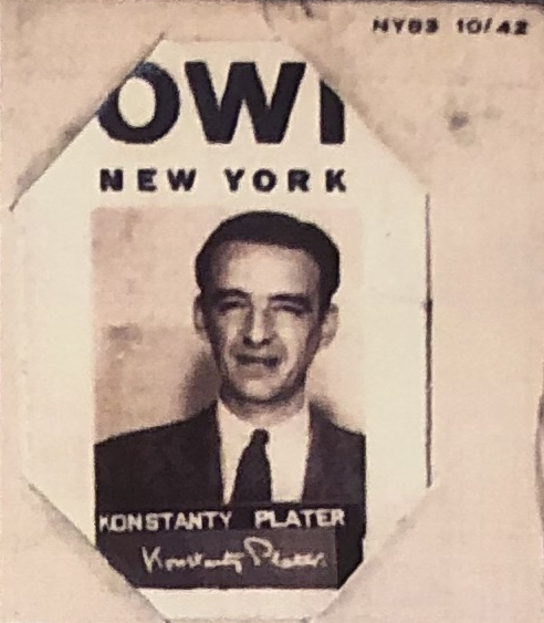 Konstanty Broel Plater OWI Personnel Record Card Photo
