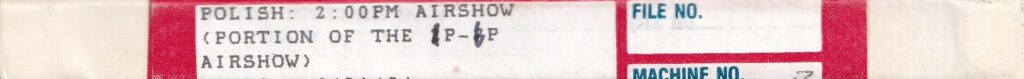 Voice of America Polish Service Tape Box – Side View, April 21, 1986